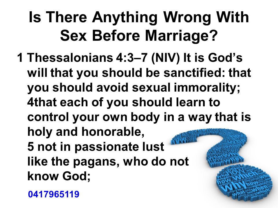 Is There Anything Wrong With Sex Before Marriage ppt video